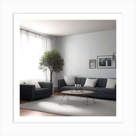 Modern Living Room Art Print