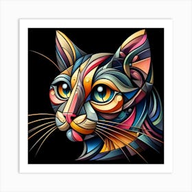 Abstract Cat 13 Art Print