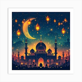 Muslim Ramadan Background Art Print