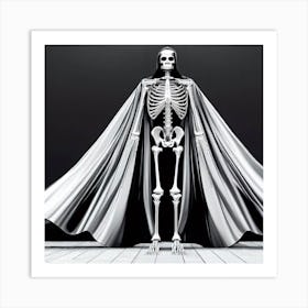 Skeleton With Cape 2 Art Print