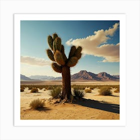 Leonardo Lightning In The Desert Art 1 Art Print