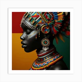 African Woman Portrait 3 Art Print