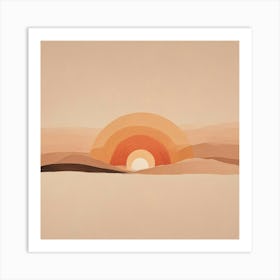 Sunset In The Desert 31 Art Print