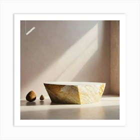 Marble Bowl In A Room Art Print