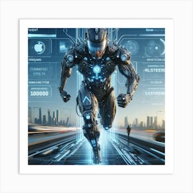 Futuristic Robot 104 Art Print