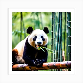 Panda Bear Eating Bamboo 6 Art Print