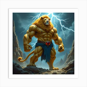 Lion Of The Gods Art Print