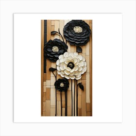 Black And White Flowers Art Print