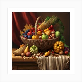 Basket Of Fruit Art Print