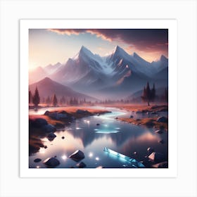 Landscape Painting 1 Art Print