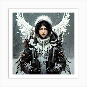 Angel In The Snow Art Print