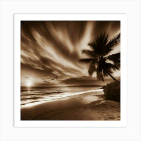 Sunset On The Beach 984 Art Print