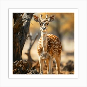 Deer In The Forest 4 Art Print