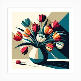 Tulips In A Vase 1 Art Print