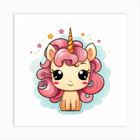 Cute Unicorn 750 Art Print