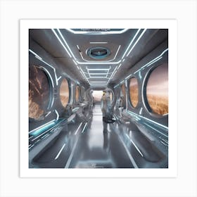 Futuristic Spaceship Interior 1 Art Print