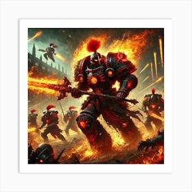 Flame Berserkers Capabilities Crimson Zealots Art Print