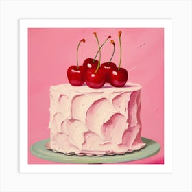 Pink Kirchtorten Malerei Art Print