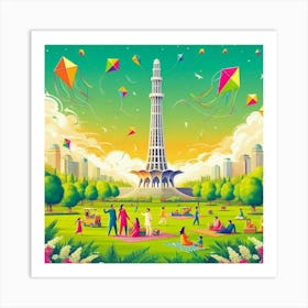 Lahore,Minar e Pakistan #heritag Art Print