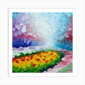 a flower garden in spring 16 Art Print