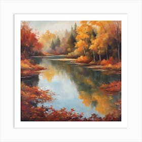 Autumn River 1 Art Print