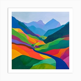 Colourful Abstract Berchtesgaden National Park Germany 3 Art Print