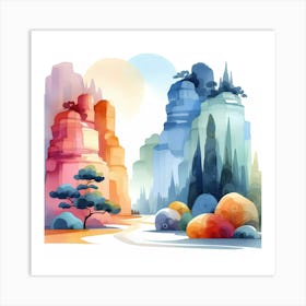 Landscape Painting 169 Art Print