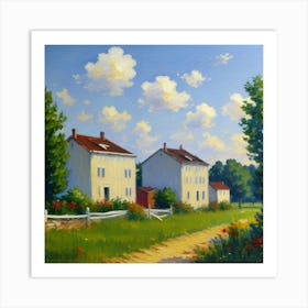 Serene Structures A Blend of Nature and Design Country Road Art Print