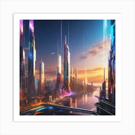 Futuristic Cityscape 104 Art Print