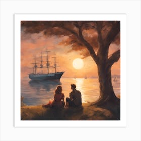 Sunset Love Art Print