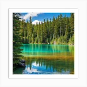 Lake In The Mountains Art Print