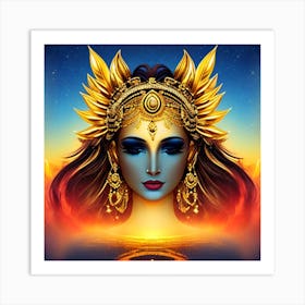 Golden Goddess of Sky Art Print