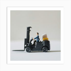 Forklift Stock Photos & Royalty-Free Footage Art Print