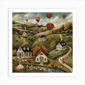 Village In The Sky Art Print