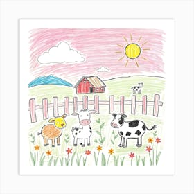 Farm Animals Art Print