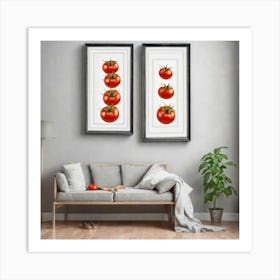 Tomatoes On A Wall Art Print