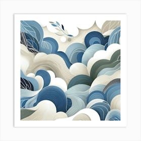 Abstract Waves Canvas Print Art Print