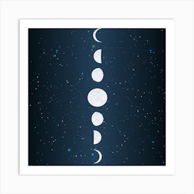 Moon Phases 1 Art Print