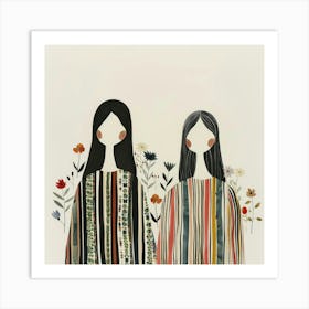 Two Women 9 Art Print