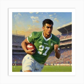 The Armor Bearer Football Star on the Move Art Print