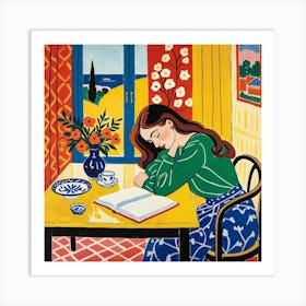 Woman Reading 3 Art Print