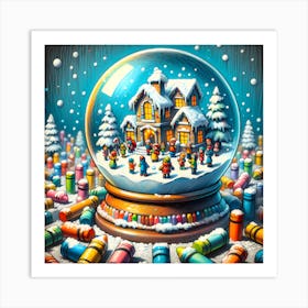 Super Kids Creativity:Christmas Snow Globe Art Print