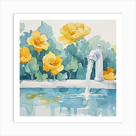 Yellow Poppies Art Print