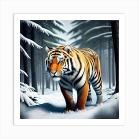 Sibirean Tiger Hunter Art Print