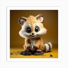 Cute Raccoon 1 Art Print