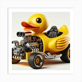 Rubber Duck Car Art Print