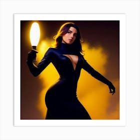 Woman Holding A Torch Art Print