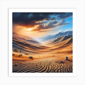 Desert Landscape 3 Art Print