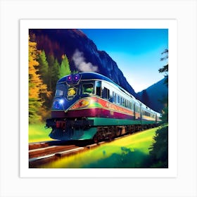 Train In The Forest Art Print