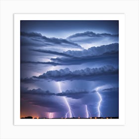 Lightning In The Sky 1 Art Print